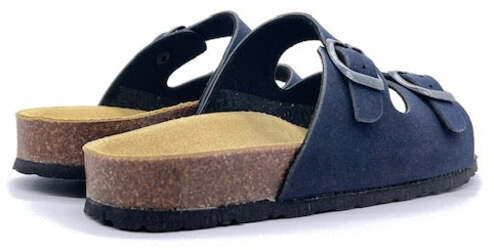 FLY NATURE Ciabatta 2 Fibbie Bambino Blu