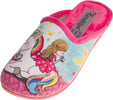Flyke-pantofole-ciabatte-bambina-stampa-bimba-su-unicorno-decori-glitter