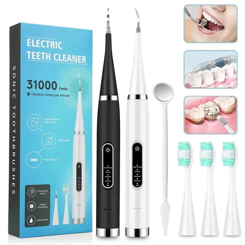 Spazzolino elettrico kit completo sbiancante rimuove tartaro e placca con ultrasuoni