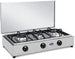 CFParker Fornello a Gas 3 Fuochi Gpl / Metano Acciaio inox con Piano Estraibile mod. FO300ACCGP