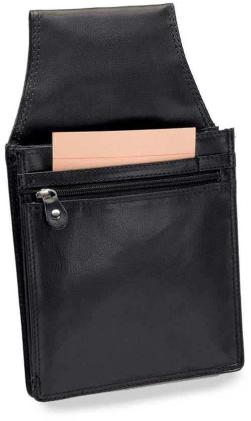 Fodero Nero in Ecopelle con Asola Per Cintura Pub Ristorante Steak House