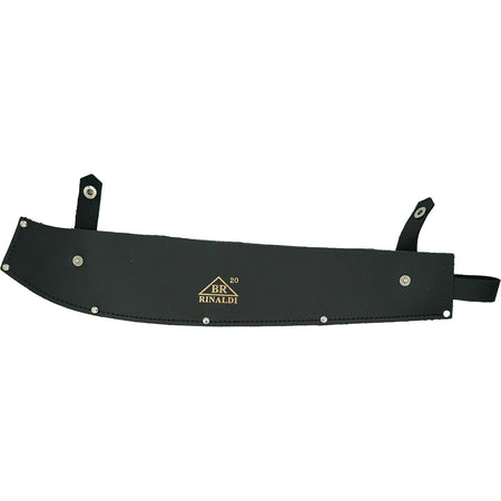 Machete con lama in acciaio forgiato, manico in cuoio e fodero da 45 cm