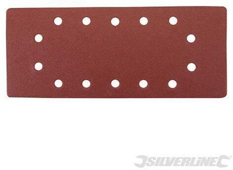 Fogli di levigatura 1/2 a fissaggio strappo pre-forati in ossido di alluminio varie grane silverline