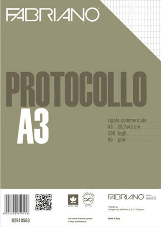 Fogli protocollo - A4 commerciale - 60 gr - Fabriano - conf. 200 pezzi Cancelleria e prodotti per ufficio/Carta blocchi e quaderni/Blocchi appunti taccuini e diari/Blocchi di fogli di ricambio Eurocartuccia - Pavullo, Commerciovirtuoso.it