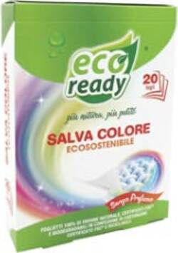 Fogli salvacolore - 20 x 12 cm - Eco Ready - conf. 20 pezzi Casa e cucina/Detergenti e prodotti per la pulizia/Detergenti per la casa/Detergenti multiuso Eurocartuccia - Pavullo, Commerciovirtuoso.it