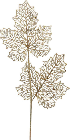 Foglie di Acero decorazione Oro Filet natalizia ramo decorativo per arredamento h 64 cm Casa e cucina/Decorazioni per interni/Addobbi e decorazioni per ricorrenze/Decorazioni natalizie/Ghirlande e corone MagiediNatale.it - Altamura, Commerciovirtuoso.it