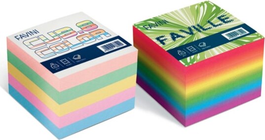 Foglietti Cubo - mix colori soft - 95 x 95mm - 80gr - 750 fogli - Favini Cancelleria e prodotti per ufficio/Archivio ufficio e accessori per scrivania/Modulistica e conservazione registri/Moduli ricevute e fatture fiscali Eurocartuccia - Pavullo, Commerciovirtuoso.it