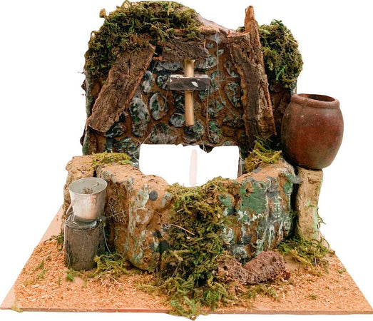 Fontana con vaso e secchiello per decorazione presepe h 16 cm Casa e cucina/Decorazioni per interni/Addobbi e decorazioni per ricorrenze/Decorazioni natalizie/Presepi/Statuine e fondali per il presepe MagiediNatale.it - Altamura, Commerciovirtuoso.it