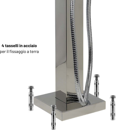 Fontana-da-Giardino-a-Colonna-esterno-in-Acciaio-Inox-con-Cover-Impermeabile