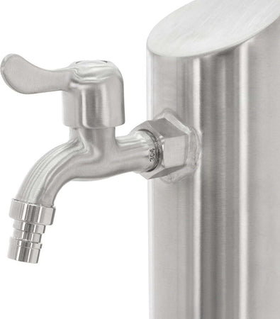 Fontana-da-Giardino-a-Colonna-esterno-TIGLIO-Acciaio-Inox-Spazzolato-H-95-cm