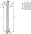 Fontana-da-Giardino-a-Colonna-esterno-TIGLIO-Acciaio-Inox-Spazzolato-H-95-cm
