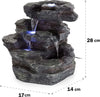 Fontana fontane resina roccia illuminata luce led arredo giardino cm 17 x 14 h 28 Giardino e giardinaggio/Decorazioni per il giardino/Fontane La Zappa - Altamura, Commerciovirtuoso.it