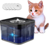 Fontana Per Cani E Gatti 2,5 Litri Con Luce A Led Spegnimento Automatico Traslucido Super Silenzioso (＜ 35 Db) Distributore Di Acqua Con 5 Filtri