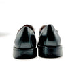 FONTANA scarpa classica uomo derby lavorato in pelle nera con fondo in cuoio