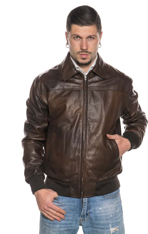 Fonzie---Bomber-Uomo-Testa-di-Moro-in-vera-pelle