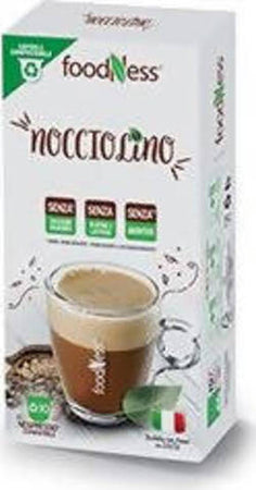 Foodness 100 Capsule Cialde Bevanda NOCCIOLINO Per NESPRESSO NO Glutine Lattosio Capsule Nespresso, Nocciolino Non solo alimenti - Albano Laziale, Commerciovirtuoso.it