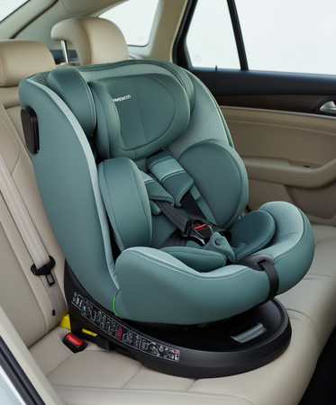 Foppapedretti Seggiolino Auto Circle I-Size Seggiolino Auto Girevole A 360° Per Bambini da 0 a 36 kg, da 0 a 12 anni, gruppo 0/1/2/3, tre colori: Sand, Carbon, Silver