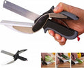 Forbici-Coltello-E-Tagliere-Da-Cucina-Clever-Cutter-2-In-1-Affetta-Verdure-Carne