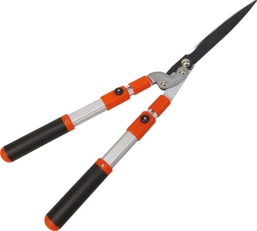 Forbicione telescopico per siepe con lama ondulata manico in alluminio da 67-87 cm