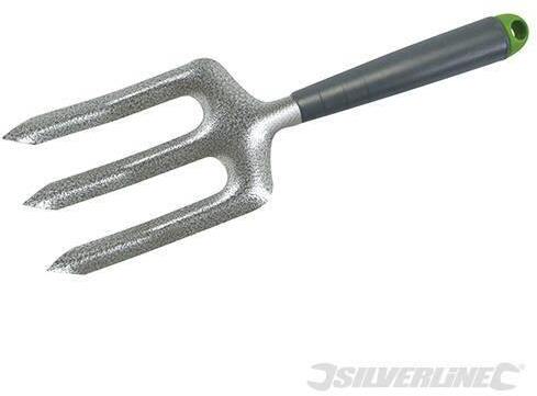 Forca a mano a 3 denti in acciaio verniciato Silverline 300 mm