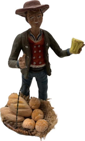 Fornaio con cesto statuetta in terracotta artigianale per presepe napoletano da h 12 cm Casa e cucina/Decorazioni per interni/Addobbi e decorazioni per ricorrenze/Decorazioni natalizie/Presepi/Statuine e fondali per il presepe MagiediNatale.it - Altamura, Commerciovirtuoso.it