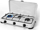 Fornello a gas da campeggio 3 fuochi con coperchio fiamma regolabile Sport e tempo libero/Attività ricreative all'aperto/Camping e outdoor/Cucine e accessori da campeggio/Fornelli La Zappa - Altamura, Commerciovirtuoso.it