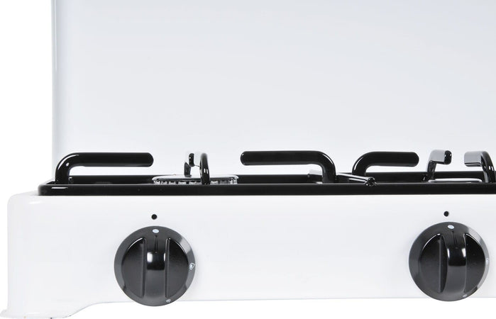 Fornello a gas da campeggio 4 fuochi con coperchio fiamma regolabile Sport e tempo libero/Attività ricreative all'aperto/Camping e outdoor/Cucine e accessori da campeggio/Fornelli La Zappa - Altamura, Commerciovirtuoso.it