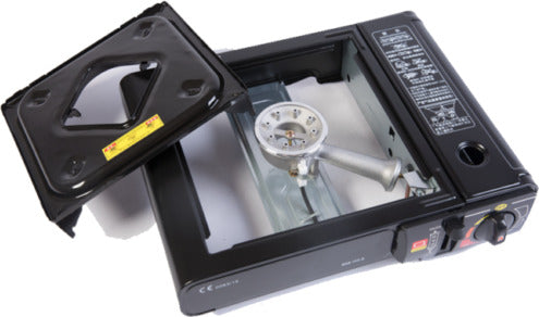 Fornello a Gas Da Campeggio Portatile Con Valigetta 2200 W Temperatura Regolabile Sport e tempo libero/Attività ricreative all'aperto/Camping e outdoor/Cucine e accessori da campeggio/Fornellini La Zappa - Altamura, Commerciovirtuoso.it