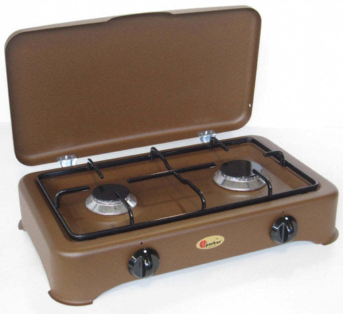 FORNELLO A GAS METANO / GPL A 2 FUOCHI CORTEN CFPARKER MOD. 5326CTGP