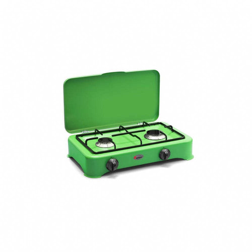 FORNELLO A GAS METANO / GPL A 2 FUOCHI VERDE MELA CFPARKER MOD. 5326VSPG