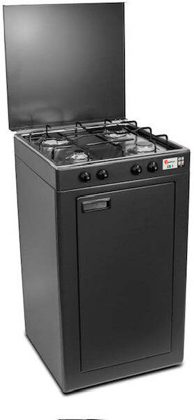Fornello Cucina a Gas Gpl / Metano 4 fuochi grigio grafite con Mobile 541GSPGP