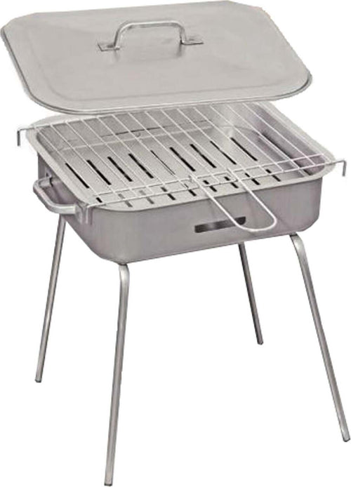 Fornello da barbecue rettangolare con griglia tappo piedini richiudibile a carbonella Giardino e giardinaggio/Barbecue e picnic/Accessori per barbecue e affumicatori/Carbone La Zappa - Altamura, Commerciovirtuoso.it