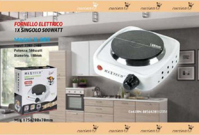 Fornello Elettrico 500w Regolabile Piastra 10 Cm Campeggio Vacanza Maxtech H-009 Casa, arredamento e bricolage > Elettrodomestici > Fornelli Piastre e Bistecchiere Trade Shop italia - Napoli, Commerciovirtuoso.it