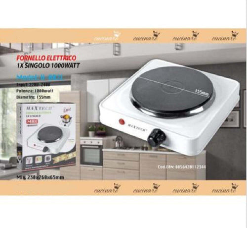 Fornello Elettronico 1000 W Temperatura Regolabile Piastra 15 Cm Maxtech H-002l Casa, arredamento e bricolage > Elettrodomestici > Fornelli Piastre e Bistecchiere Trade Shop italia - Napoli, Commerciovirtuoso.it