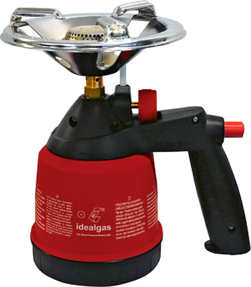 Fornello portatile a gas da campeggio fiamma regolabile accensione Piezo Sport e tempo libero/Attività ricreative all'aperto/Camping e outdoor/Cucine e accessori da campeggio/Fornellini La Zappa - Altamura, Commerciovirtuoso.it