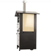 Forno a legna per pizze in acciaio inox ventilato da esterno con ruote Made in Italy