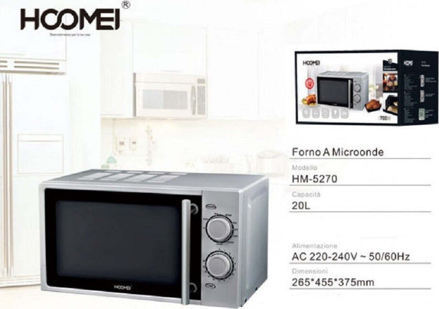 Forno A Microonde Combinato + Grill 700 W 20 Litri Timer Funzione Scongelamento Microonde Trade Shop italia - Napoli, Commerciovirtuoso.it