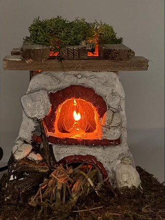 Forno con fuoco funzionante elettrico realizzato a mano per presepe natalizio 18 x 16 x h16 cm Casa e cucina/Decorazioni per interni/Addobbi e decorazioni per ricorrenze/Decorazioni natalizie/Presepi/Statuine e fondali per il presepe MagiediNatale.it - Altamura, Commerciovirtuoso.it
