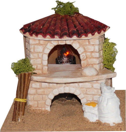 Forno con fuoco funzionante realizzato a mano per presepe natalizio 18 x 16 x h16 cm Casa e cucina/Decorazioni per interni/Addobbi e decorazioni per ricorrenze/Decorazioni natalizie/Presepi/Statuine e fondali per il presepe MagiediNatale.it - Altamura, Commerciovirtuoso.it