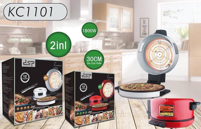 FORNO CUOCI PIZZA ELETTRICO CUCINA 2 IN 1 FORNETTO DOPPIA COTTURA 1800WATT 30CM  Trade Shop italia - Napoli, Commerciovirtuoso.it