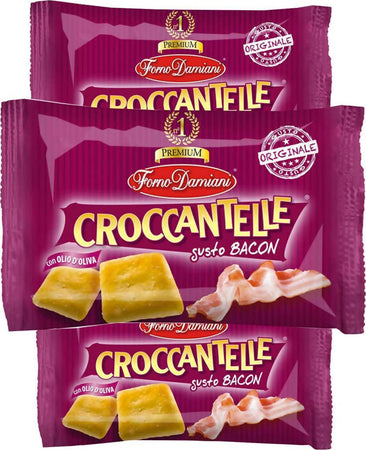 Forno Damiani 50x Croccantelle Gusto Bacon 35 Gr Snack Quadrotti Originali Spuntino Monoporzione in Sacchetto Snack Senza Olio Di Palma Confezione 50 Pezzi Alimentari e cura della casa/Snack dolci e salati/Cracker/Assortiti Franco Pausa Caffè - Albano Laziale, Commerciovirtuoso.it