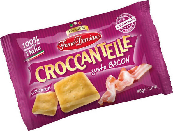 Forno Damiani 50x Croccantelle Gusto Bacon 35 Gr Snack Quadrotti Originali Spuntino Monoporzione in Sacchetto Snack Senza Olio Di Palma Confezione 50 Pezzi Alimentari e cura della casa/Snack dolci e salati/Cracker/Assortiti Franco Pausa Caffè - Albano Laziale, Commerciovirtuoso.it