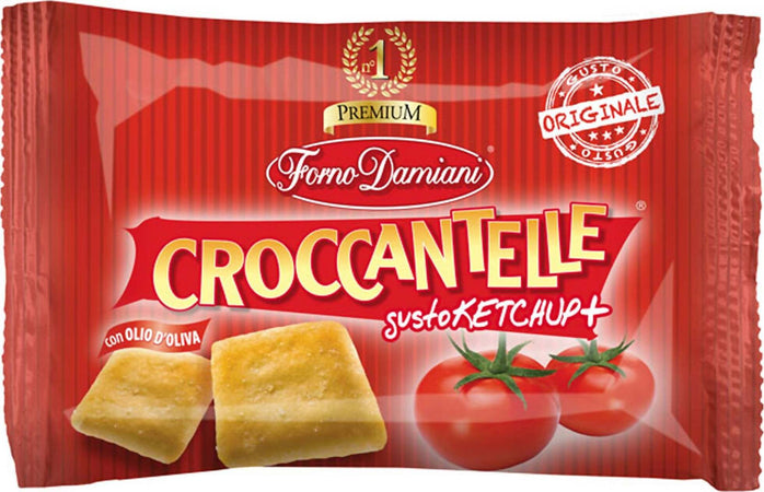 Forno Damiani 50x Croccantelle Gusto Ketchup Monoporzione 35 Gr Snack Leggero Al Pomodoro Ketchup Confezione Da 50 Pezzi Alimentari e cura della casa/Snack dolci e salati/Cracker/Assortiti Franco Pausa Caffè - Albano Laziale, Commerciovirtuoso.it