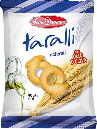 Forno Damiani Taralli 50x Gusto Naturale Forno Damiani Tarallini 40gr Con Olio D'oliva Confezione Da 50 Pz Alimentari e cura della casa/Pasticceria e prodotti da forno/Grissini taralli e fette biscottate Franco Pausa Caffè - Albano Laziale, Commerciovirtuoso.it