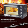Forno-Fornetto-Elettrico-Ventilato-38-litri-1600W-Luce-Interna-Timer-Girarrosto