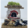 Forno con fuoco funzionante elettrico realizzato a mano per presepe natalizio 18 x 16 x h16 cm