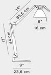 Fortebraccio D33N Lampada da scrivania Luce Plan