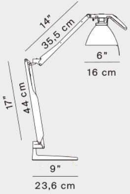 Fortebraccio D33N Lampada da scrivania Luce Plan