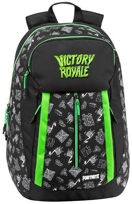 Fortnite Crossover Durr Zaino Scuola Organizzato Nero Verde Fluo Zaino 30 X 43 X 20 Cm Spallacci Imbottiti Franco Cosimo Panini