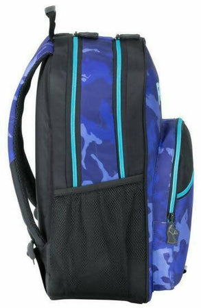 Fortnite Zaino Sucola Organizzato Blu Camo Zaino Elementari 42x30x15 Cm Ufficiale Fortnite 3 Scomparti Franco Cosimo Panini